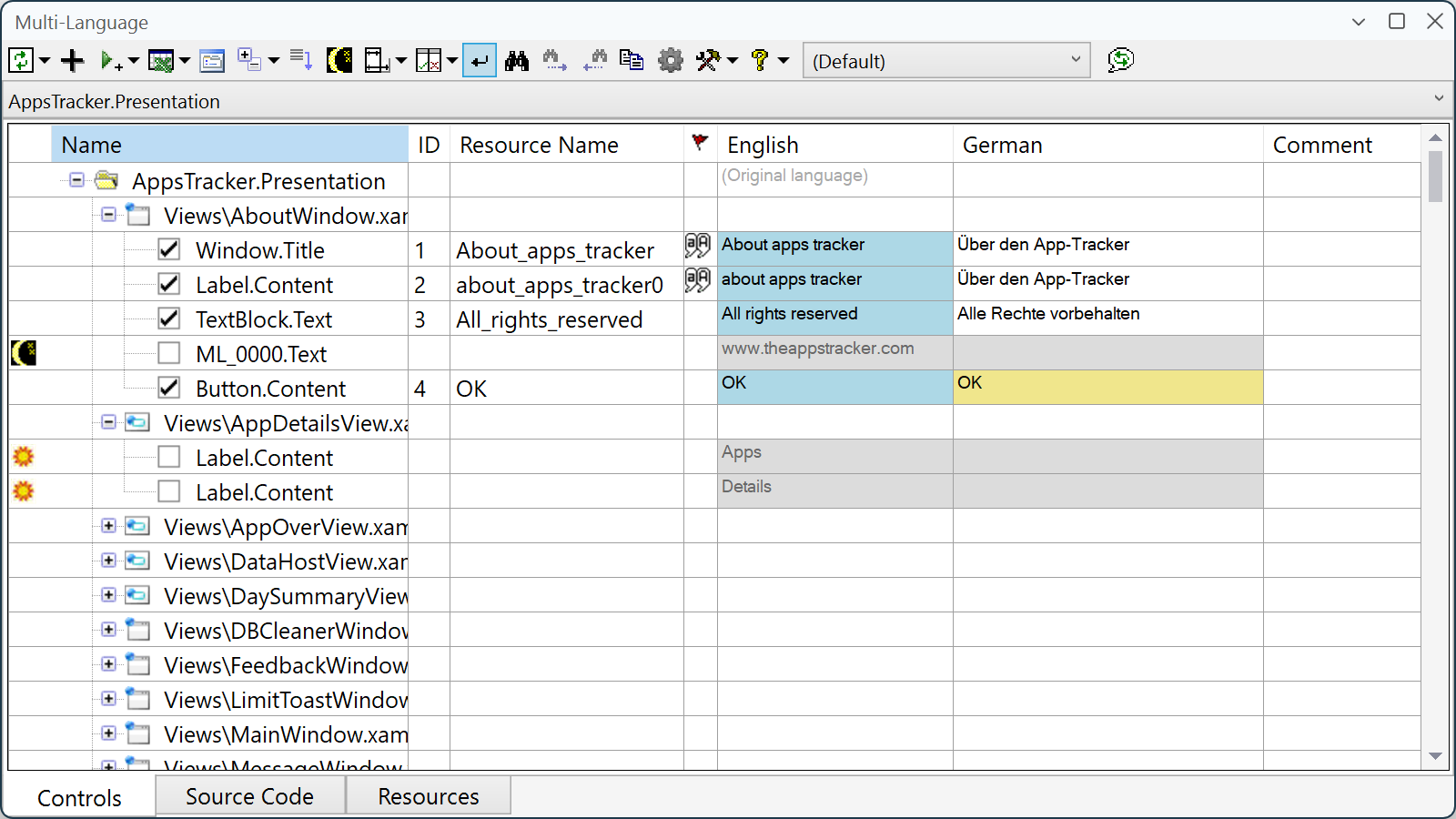 Screenshot of Multi-Language for Visual Studio 2026 Main Window